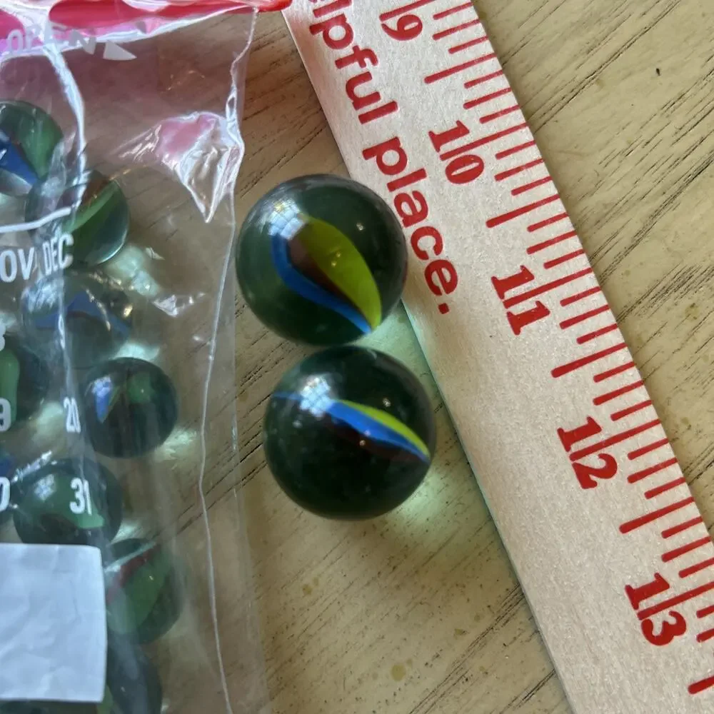 Glass Marbles Cats Eye Blue Red Green Yellow Lot of 81 with 2 Shooter Look @ Pic